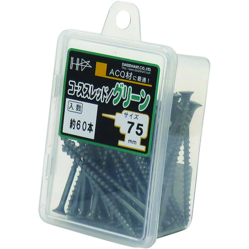 DAIDOHANT HC 컬러 코스 스레드 75 그린 (약 60 개) 10176727 1 PK