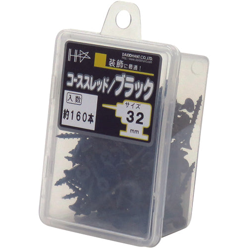 DAIDOHANT HC Color Course Thread 32 Black (Approx. 160 Threads) 10176728 1 PK