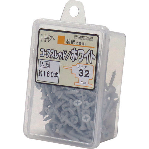 DAIDOHANT HC Color Course Thread 32 White (Approx. 160 Threads) 10176733 1 PK