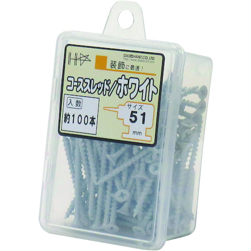 DAIDОHANT HC カラーコーススレッド 51 ホワイト(約100本) 10176735 1 PK
