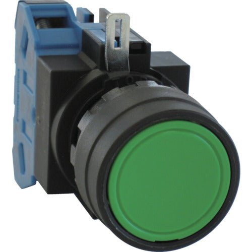IDEC Φ22丸平形押しボタンスイッチ HW1B-M110G 1 個