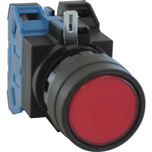 IDEC Φ22丸形照光押しボタンスイッチ HW1L-M110Q4R 1 個