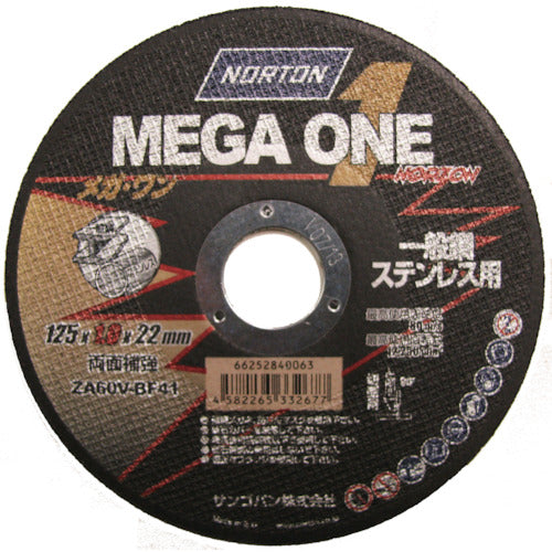 NORTON 切断砥石 メガ・ワン 125 60# 2TWC125MORZA10-60 10 枚