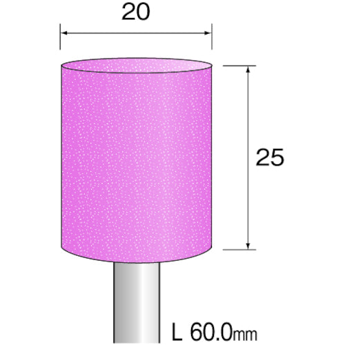 Minimo 研磨用ゴム砥石 WA ハード#600 φ20 (5本入) DB4224 1 袋