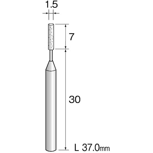 Minimo 정밀 숫돌 WA 지립 #320 φ1.5 (5개입) JA3103 1봉