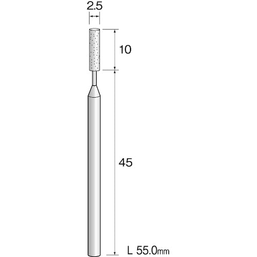 Minimo 정밀 숫돌 WA 지립 #320 φ2.5 (5개입) JA3107 1봉