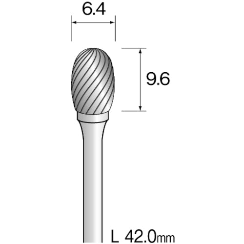 Minimo 초경 커터 나선형 컷 Φ6.4 BC2302 1 개