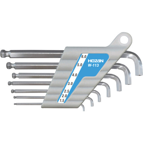 HOZAN 볼 포인트 렌치 세트 W-113 1 S