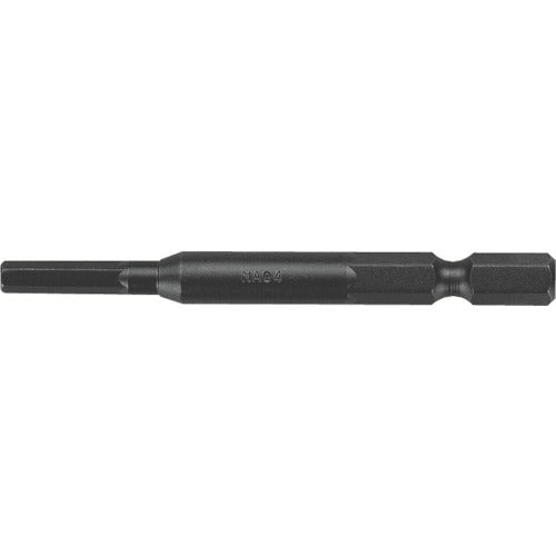 NAC Hexagonal Driver Bit, Insert 6.35 x Diagonal 2mm x 70L, 4C2007, 1 pc