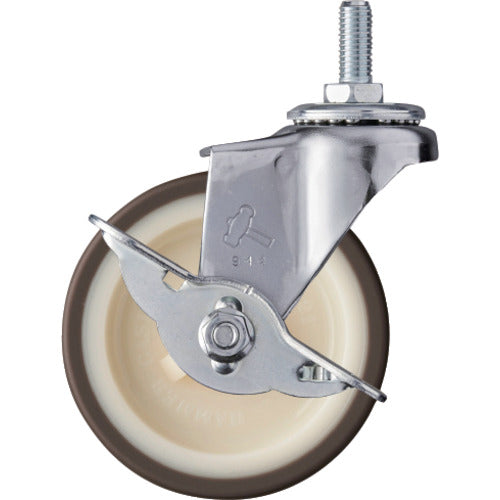 Hammer Screw-in swivel type urethane wheel (nylon wheel) 75mm W3/8 with stopper 415A-2UR75 1 piece