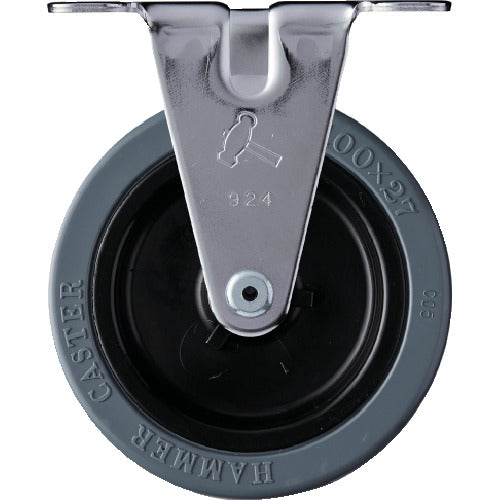 ハンマー 固定式ゴム車輪(ナイロンホイール)100mm 420ER-RN100 1 個