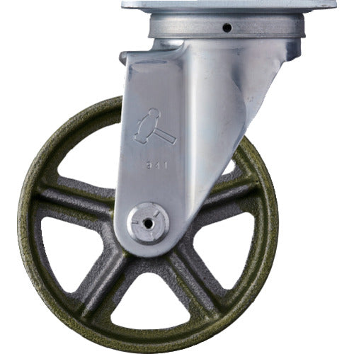 ハンマー プレート式旋回鋳物キャスター 125径 Sシリーズ 420S-C125 1 個