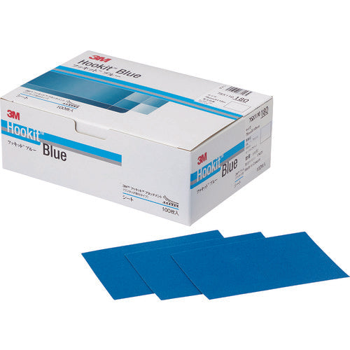 3M Blue Sanding Sheet 75X110mm #180 (100 sheets) H/SHT 180 75X110B 1 box