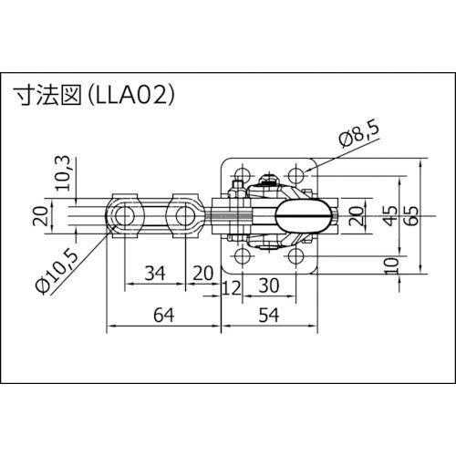 SPEEDY B 【売切廃番】 トグルクランプ スピーディブロック 重荷重 縦型 LLA02 LLA02 1 個