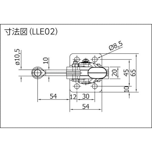 SPEEDY B 【売切廃番】 トグルクランプ スピーディブロック 重荷重 縦型 LLE02 LLE02 1 個