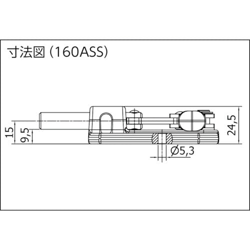 SPEEDY B 【売切廃番】 トグルクランプ スピーディブロック 横型 160ASS 160ASS 1 個