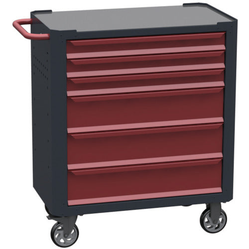 SORI キャビネットワゴン 7000 6段 赤 800X450X950 7600R 1 台