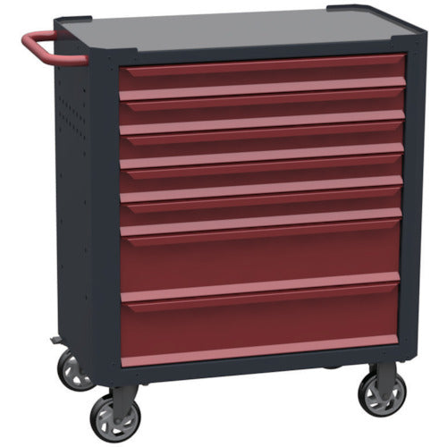 SORI キャビネットワゴン 7000 7段 赤 800X450X950 7700R 1 台