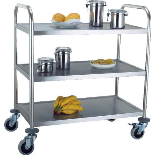 SECO SUS403 ステンレス製ワゴン 100ゴムキャスター 5段 ESW-500 1 台