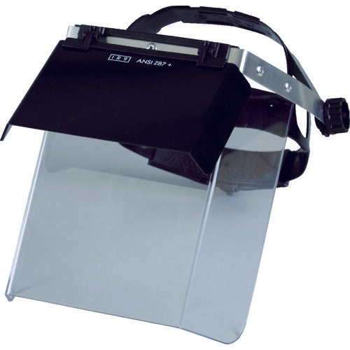 TRUSCO 二重防災面 遮光・クリア かぶりタイプ クリア 遮光度#9 TBM-503CW 1 個