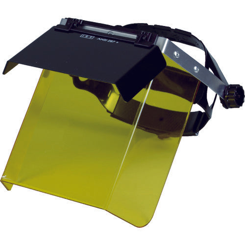 TRUSCO 二重防災面 遮光・イエロ かぶりタイプ イエロー 遮光度#9 TBM-503YW 1 個