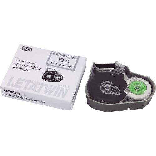MAX チューブマーカー レタツイン 専用インクリボンカセット LM-IR500W 1 個