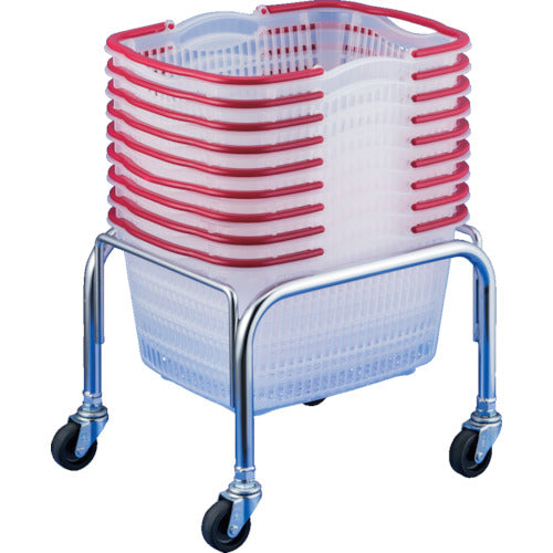 サンコー スーパー篭 101051 サンショップカーゴ10L透明/レッド SK-SC10L-TM/RE 1 個