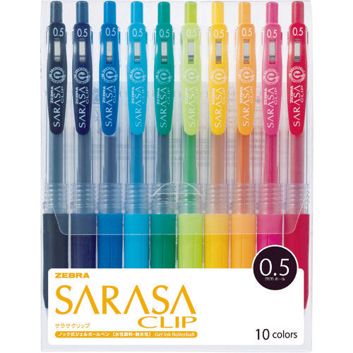 Zebra Ballpoint Pen Sarasa Clip 0.5 10-Color Set JJ15-10CA 1 S
