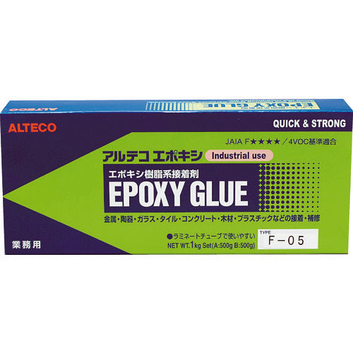 Arteco Epoxy Adhesive 2-Part Type Commercial Epoxy Adhesive F05 1kg Set (Super Fast Curing Type) F05-1KG 1 S