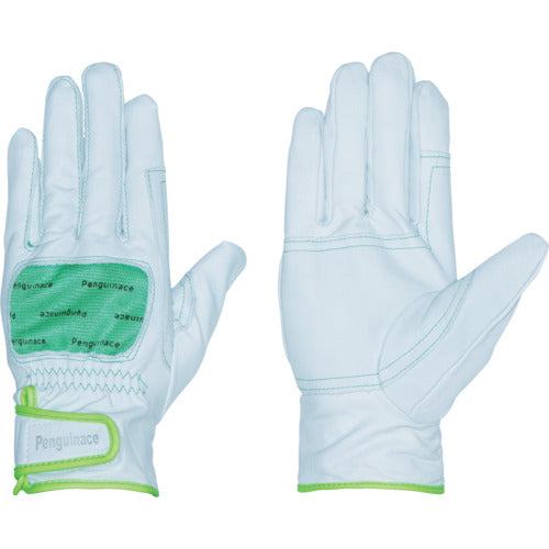 Penguin Ace Japanese Cowhide Leather Gloves (Velcro Cuffs) Rescue Green L TH-506-L 1 Pair