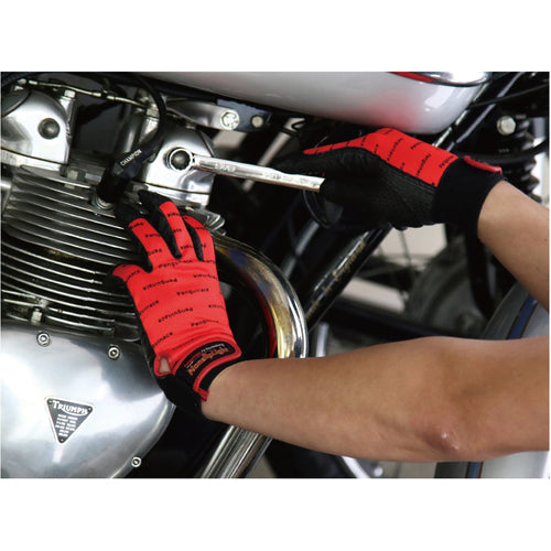 펭귄 에이스 논 슬립 라이트 P 패턴 매직 L 레드 PA-9233 1 쌍