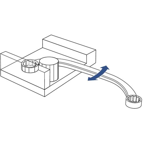 GEDORE Double-ended box wrench, half-moon type, 11 x 13 mm, 6470040, 1 piece