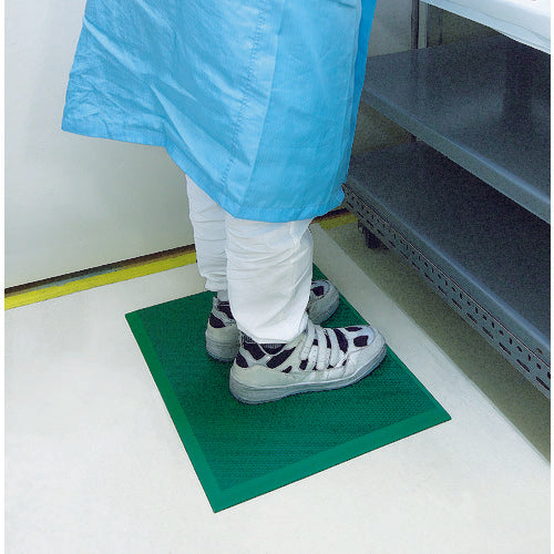 TRUSCO 帯電防止足腰マット 17X450X600 グリーン TAM-4560-17-ESD-GR 1 枚