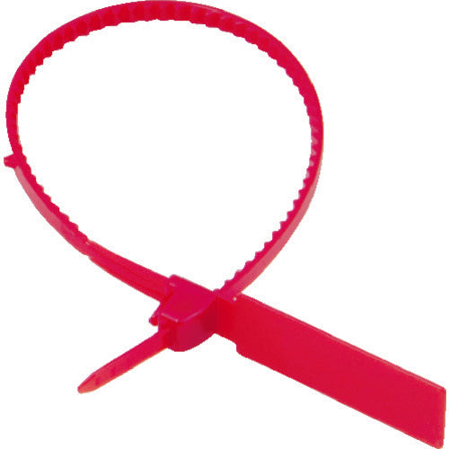 TRUSCO セキュリティータイ長さ238mm 表示可能タイプ 赤 100本入 TSCTH240-R 1 袋