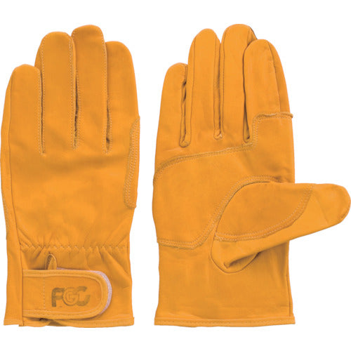 Fuji Glove Genuine Cowhide Leather Gloves F-804 Yellow L 5822 1 pair