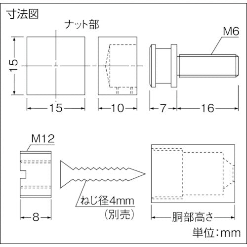 TRUSCO 【매진 폐번】 TRUSCO 스퀘어 사인 너트 15 각 - 20 1 개입 SN-AA380 1 개