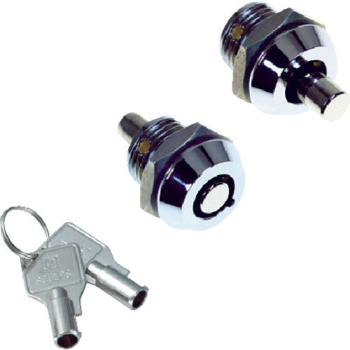 TRUSCO 실린더 자물쇠 푸시 록 미니 Φ15-20 판 두께 1~6mm CL-CA160 1개