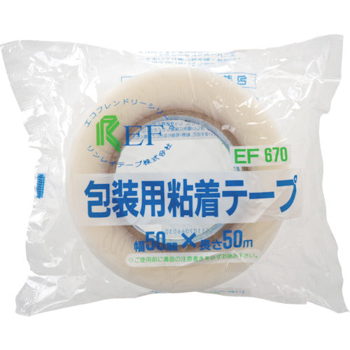 リンレイテープ 包装用PEワリフテープ EF670 50×50 半透明 EF670-50X50 1 巻