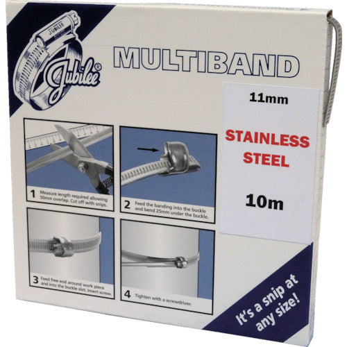JUBILEE 멀티 밴드만 11mm 폭 10m SUS304(1개) MB1801 1개