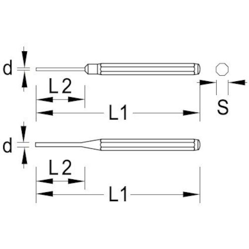 GEDORE Pin Punch 150mm 8758640 1 piece