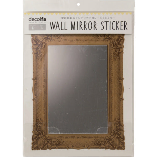 Nitto Wall Mirror Sticker Square Gold M3920 1 piece