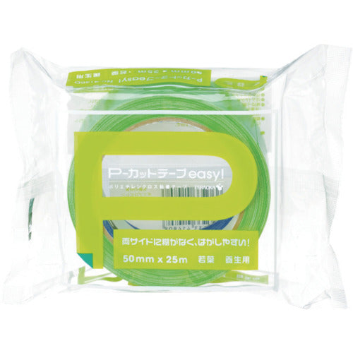 TERAOKA P-CUT TAPE EASY 4140D Wakaba 50mm x 25m 4140D-YGR50X25 1 roll