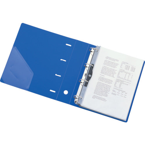 LIHIT Ring File A4 D-Ring File (Vertical 4-Hole) Blue G1280-8 1 pc