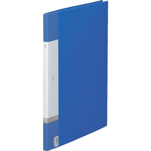 LIHIT Clear File A3/S Type Clear Book (Vertical/Fixed) 20 Pockets Blue G3214-8 1 Book