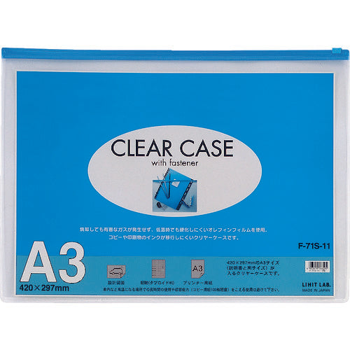 LIHIT A3 Clear Case (Horizontal Type) Indigo F71S-11 1 Sheet