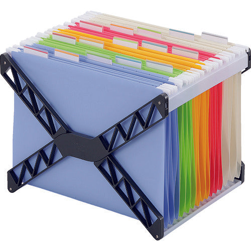 LIHIT ファイルスタンド X型ハンギングスタンド 黒 折りたたみ式 A4タイプ G1640-24 1 個