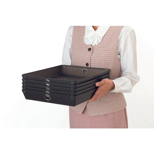 LIHIT スタッキングトレー 黒 A340-24 1 個