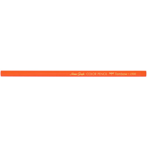 Tombow 色鉛筆 1500 単色 だいだい色 12本入り 1500-28 1 箱