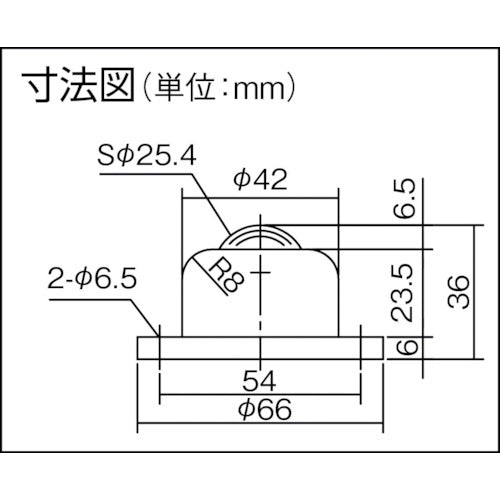 플레인 베어 볼 캐스터 플레인 베어 상하 겸용 플랜지 타입 스틸제 PV120F 허용 하중 200kg PV120F 1개