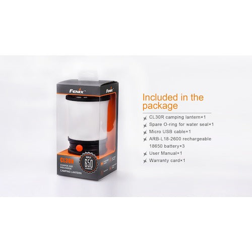 FENIX 充電式LEDランタンライト CL30RBLACK CL30RBLACK 1 個